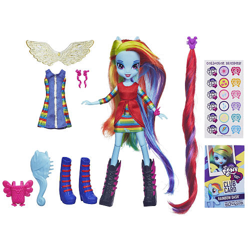My Little Pony Pony Equestria Girl Dolls with Accessories - Rainbow