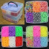  Наборы Rainbow Loom Bands для плетения браслетов из резиночек, 3600шт