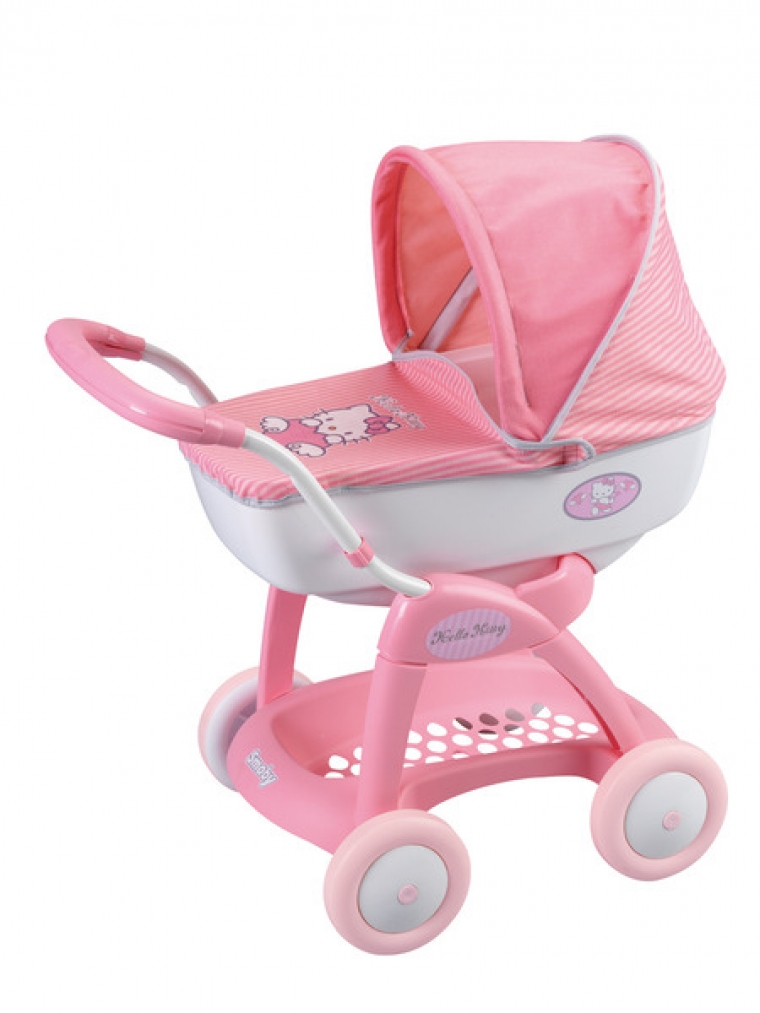 Коляска Hello Kitty з люлькою, висота ручки 54 см, 18міс.+