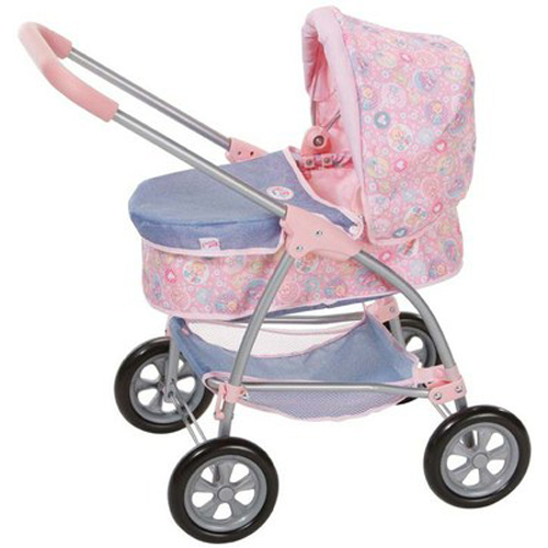Коляска Zapf для куклы BABY BORN - ДЕНИМ ДЕЛЮКС (3 в 1)