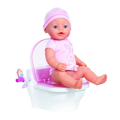 Интерактивный унитазик д/куклы BABY BORN Zapf ПЕРВЫЙ ГОРШОЧЕК (звук)