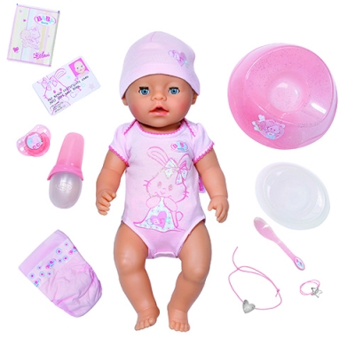Кукла  Zapf BABY BORN - ОЧАРОВАТЕЛЬНАЯ МАЛЫШКА (43 см, с чипом и аксессуарами)