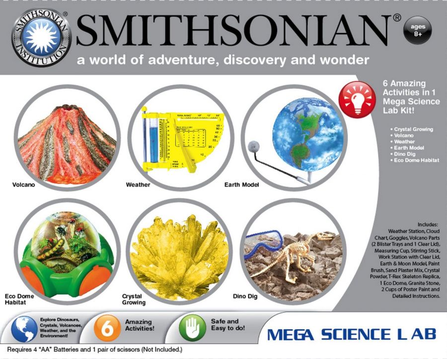 Набор юного исследователя-эксперементатора "Научная лаборатория" SMITHSONIAN Mega Science Lab