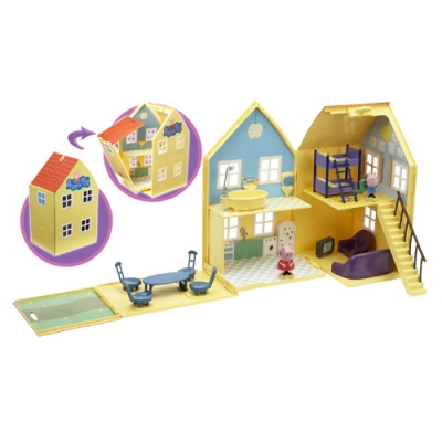 Игровой набор Peppa - ЗАГОРОДНЫЙ ДОМ ПЕППЫ (домик с мебелью, 2 фигурки)